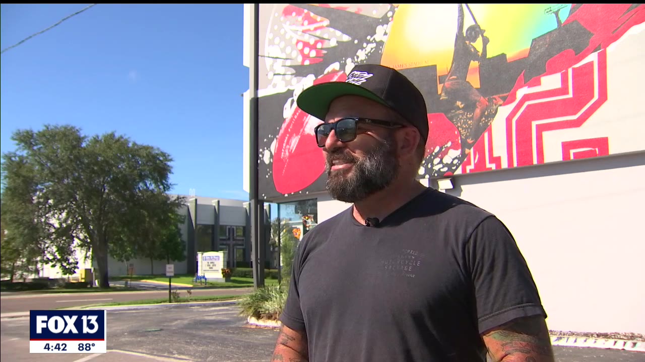 Bucs take center stage in new Vitale Bros mural